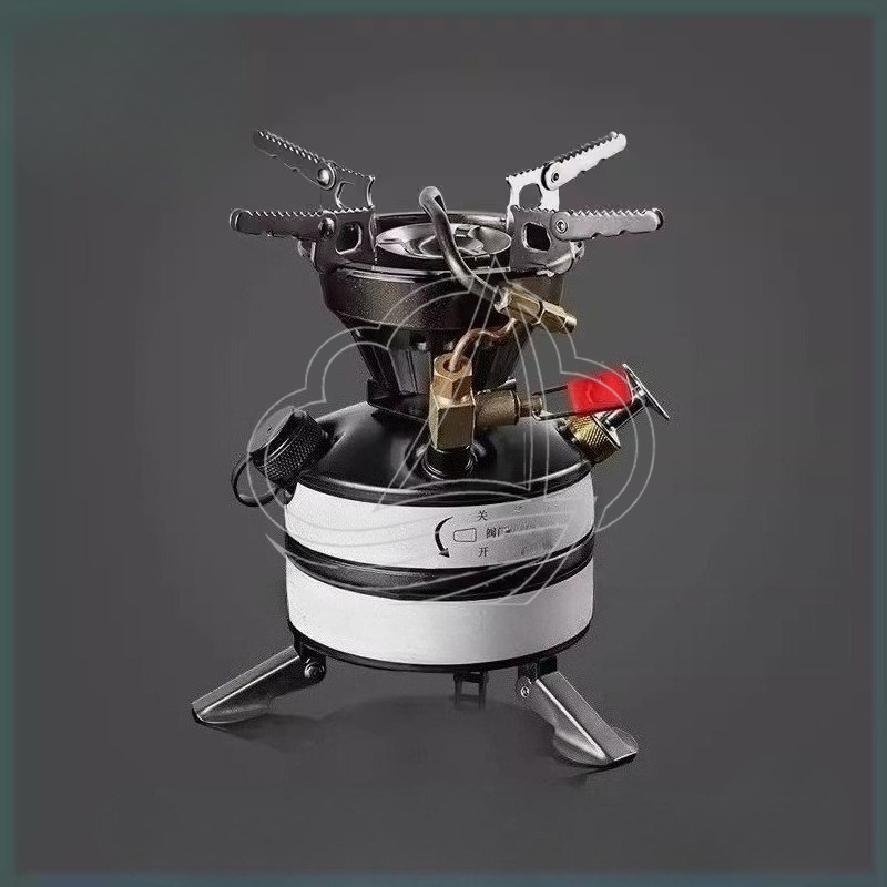 Camping Cooking All In One - All-in-one draagbare campingkookset met multi-brandstofbrander voor
