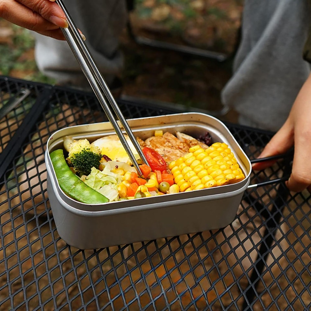 Camping Cooking Pot Set - Ultralicht serviesgoed Kampeerkookgerei Lunchbox Kookpotten Picknickaccessoires
