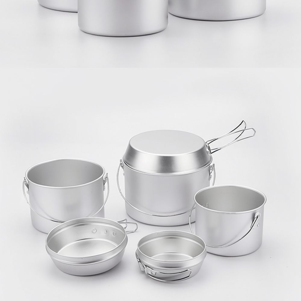 Camping Cooking Mess Kit - Draagbare aluminium kookset voor kamperen, ideaal