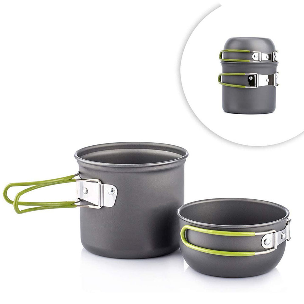Camping Cooking Kettle - Ultralichte campingpotten pannenset Draagbaar buitenkookservies voor