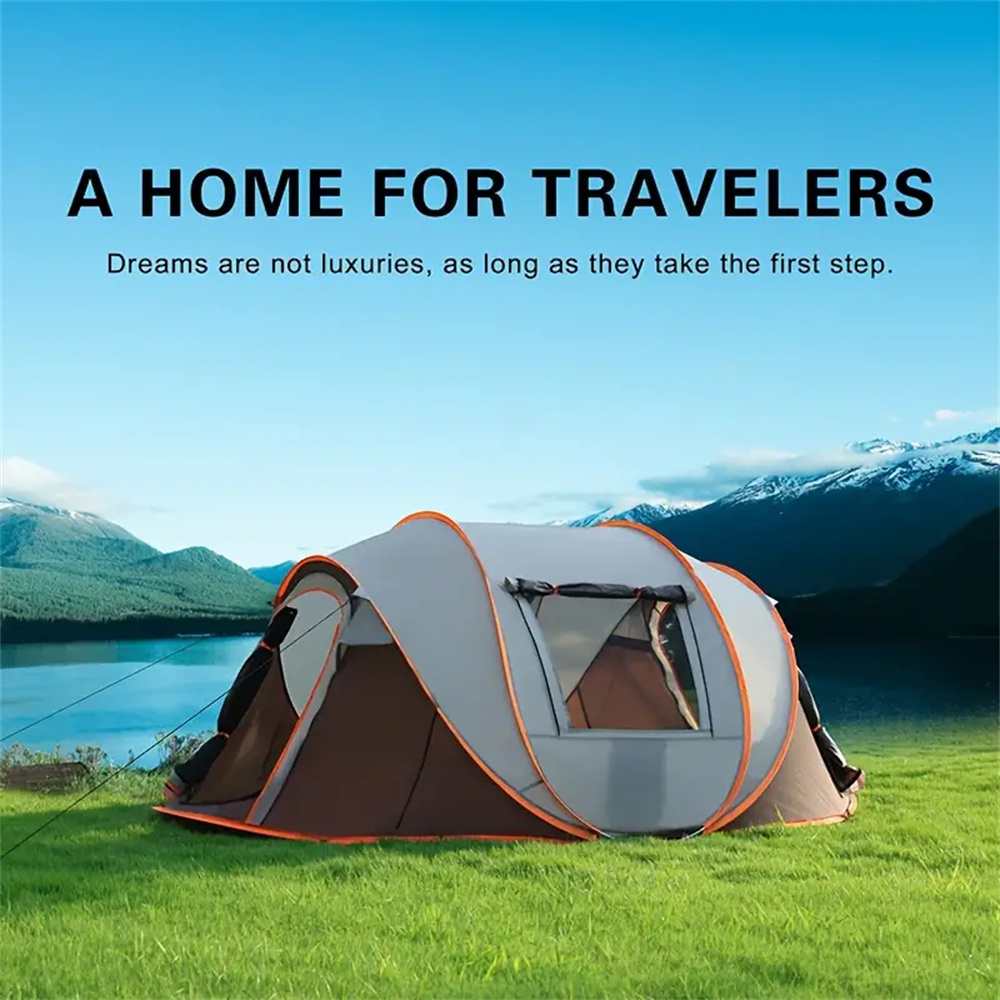 Camping Cooking Tent - 5-8 Persoons Snel Opzetbare Handopzet Tent