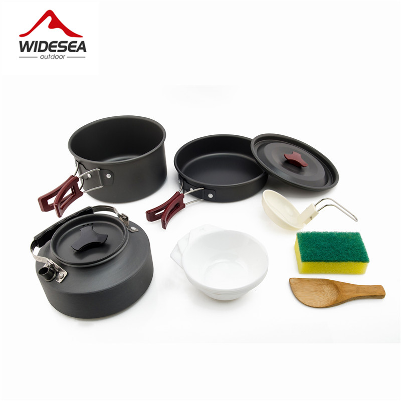 Camping Cooking Kit Box - Widesea Camping Kookgerei Set Outdoor Pot