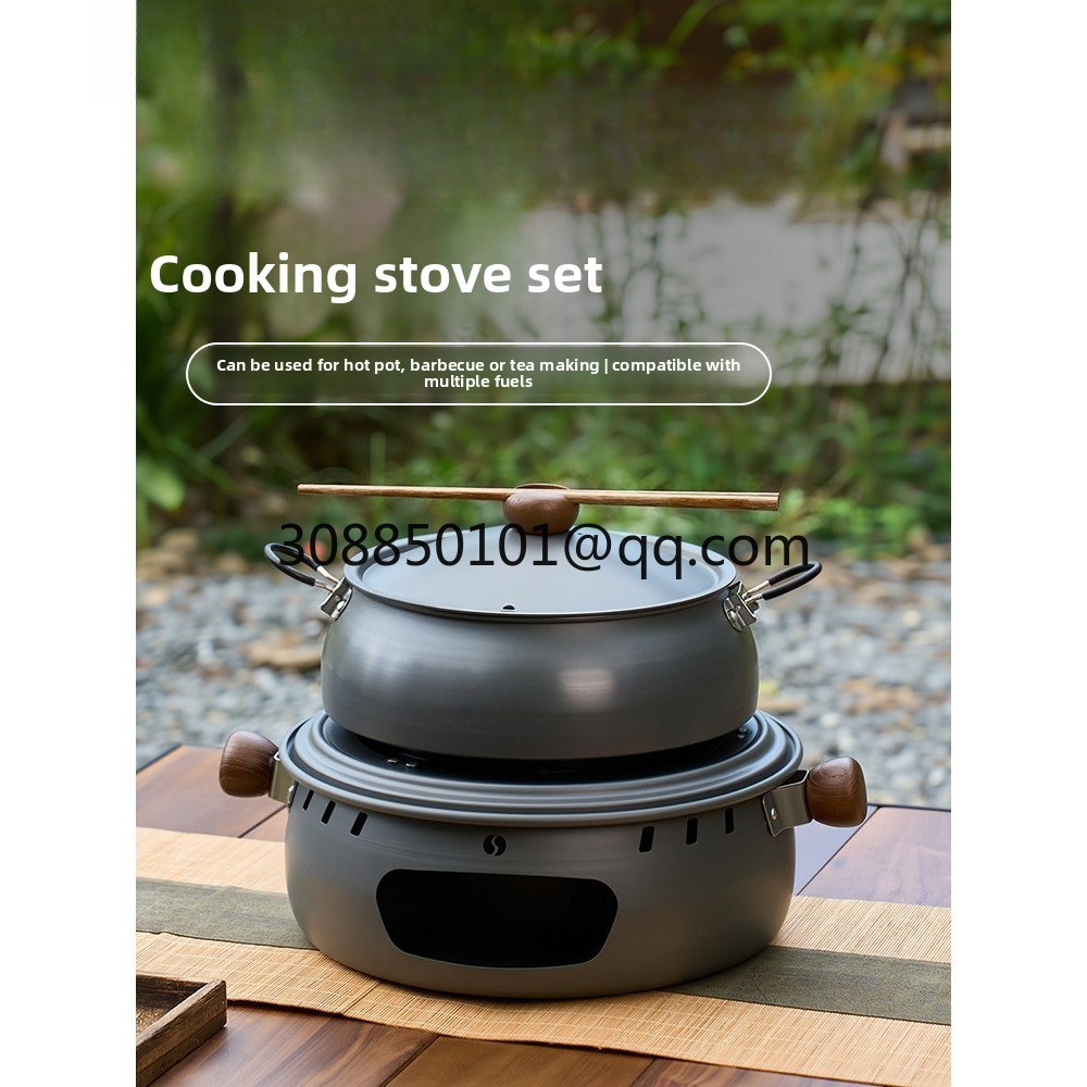 Camping Cooking Pot Set - Thee koken, barbecuekachel, campingbarbecuekachel, multifunctionele pottenset
