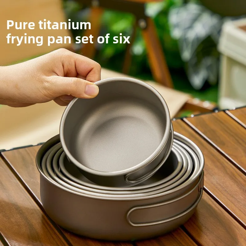 Camping Cooking Lightweight - Titanium Outdoor Pot Set Picknick Camping