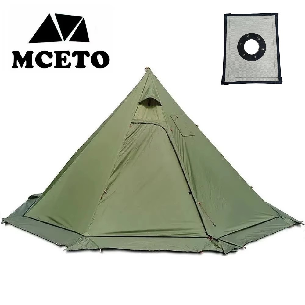 Camping Cooking Tent - Nieuwe piramidetent met sneeuwrok Ultralicht outdoor