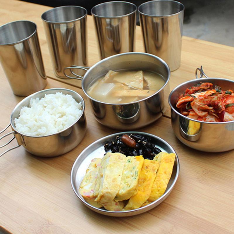 8 Stks/set Roestvrijstalen Out - Camping Cooking Pot Set recensie en prijs