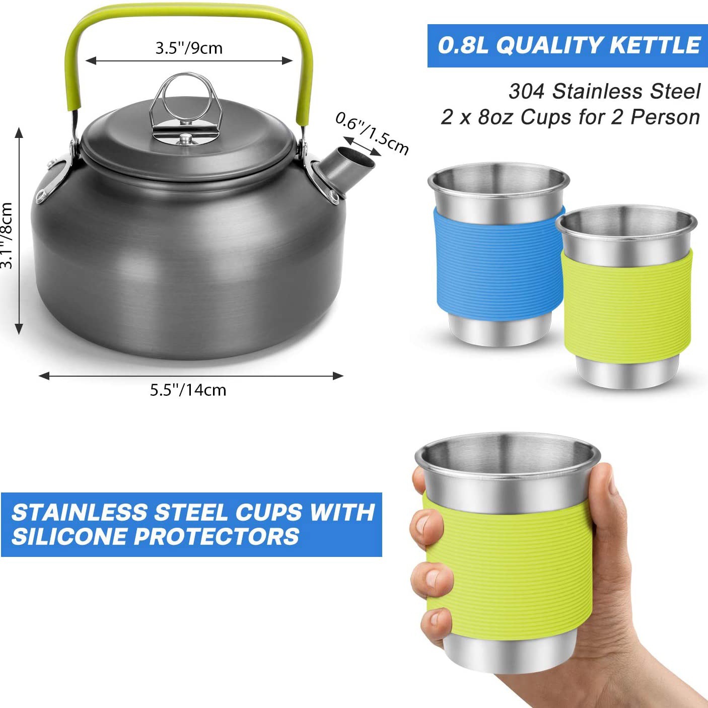 Outdoor Camping kookset met wa - Camping Cooking Lightweight recensie en prijs