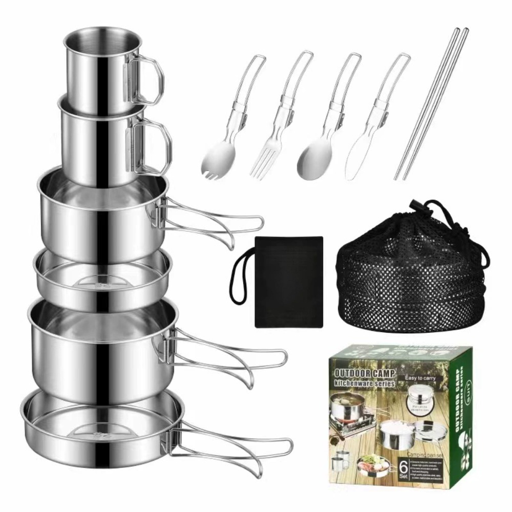 12 STKS Adventure Camp Cook Se - Camping Cooking Pot Set recensie en prijs