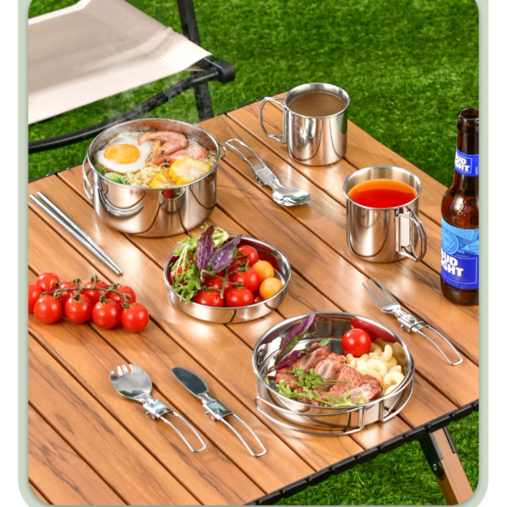 12 STKS Adventure Camp Cook Se - Camping Cooking Pot Set recensie en prijs