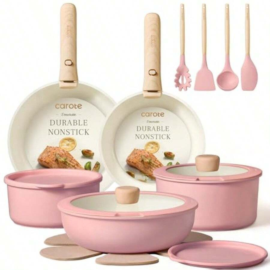 19-delige pannenset met antiaa - Camping Cooking Set Detachable Handle recensie en prijs
