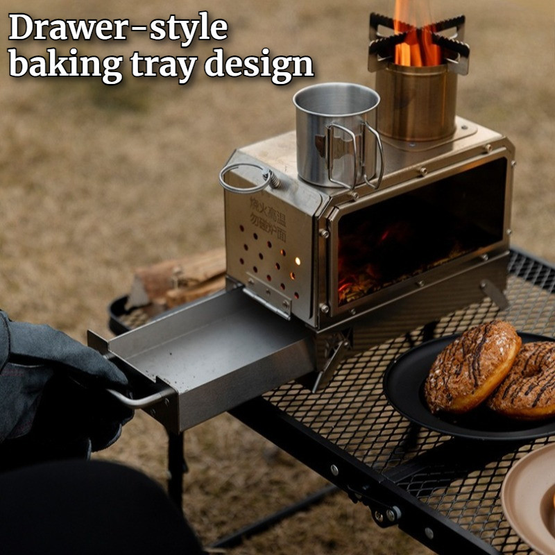 Roestvrijstalen vierkante hout - Camping Cooking Area recensie en prijs