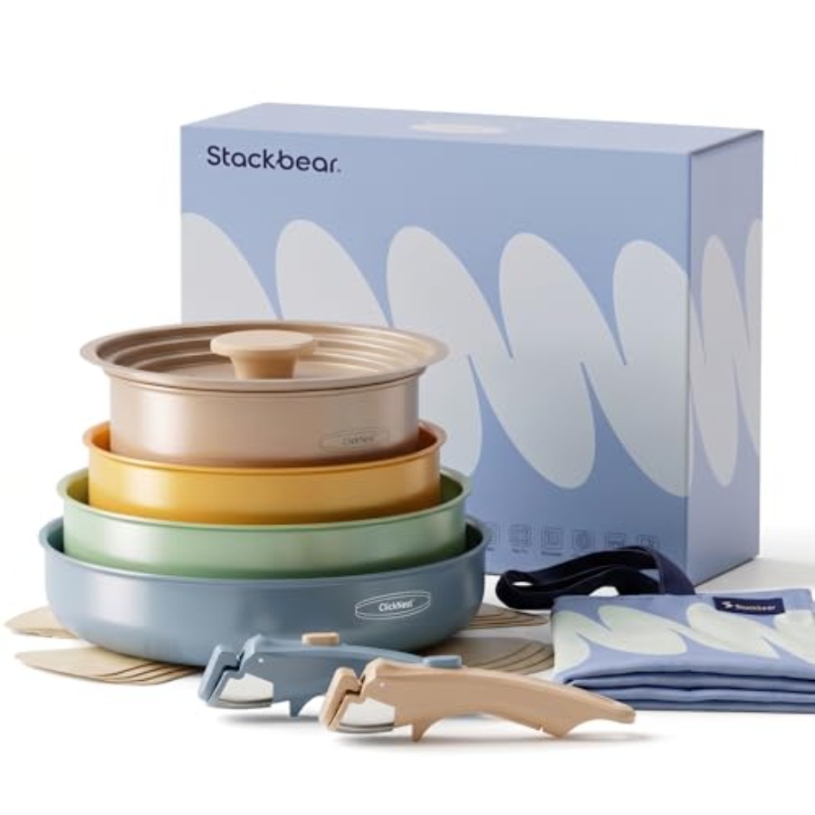 Keramische kookset, pannen en  - Camping Cooking Set Detachable Handle recensie en prijs