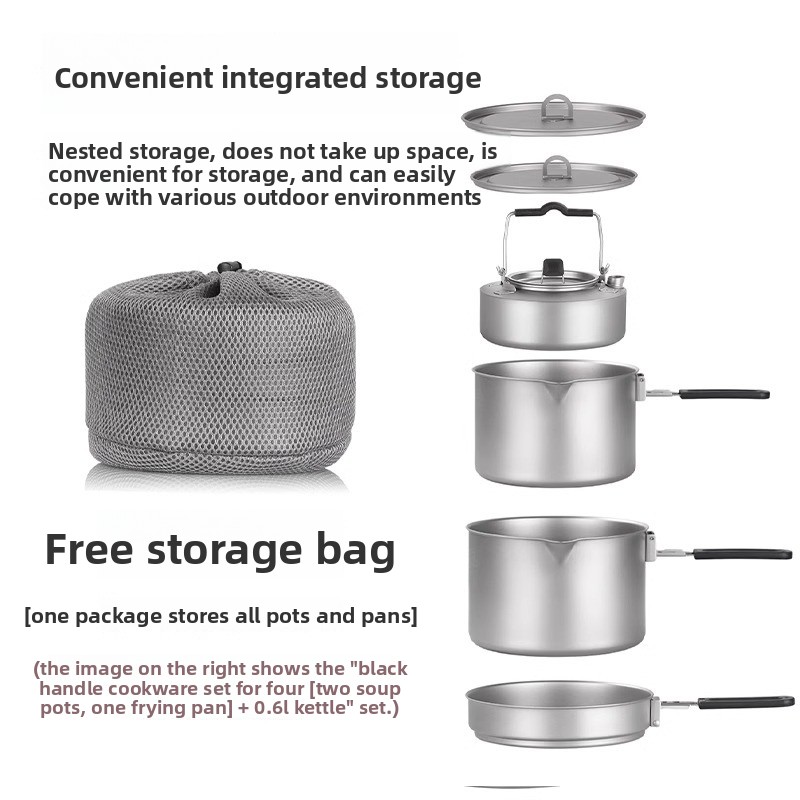 Lichtgewicht pottenset van puu - Camping Cooking Pot Set recensie en prijs