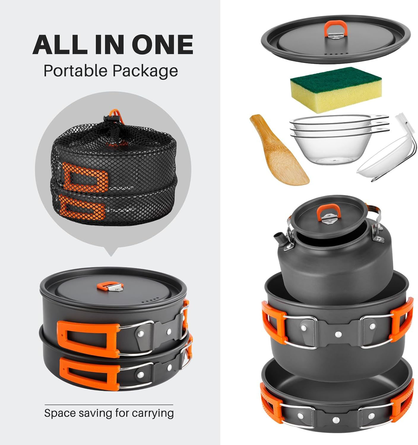 Campingkookgerei Campingpot- e - Camping Cooking Pot Set recensie en prijs