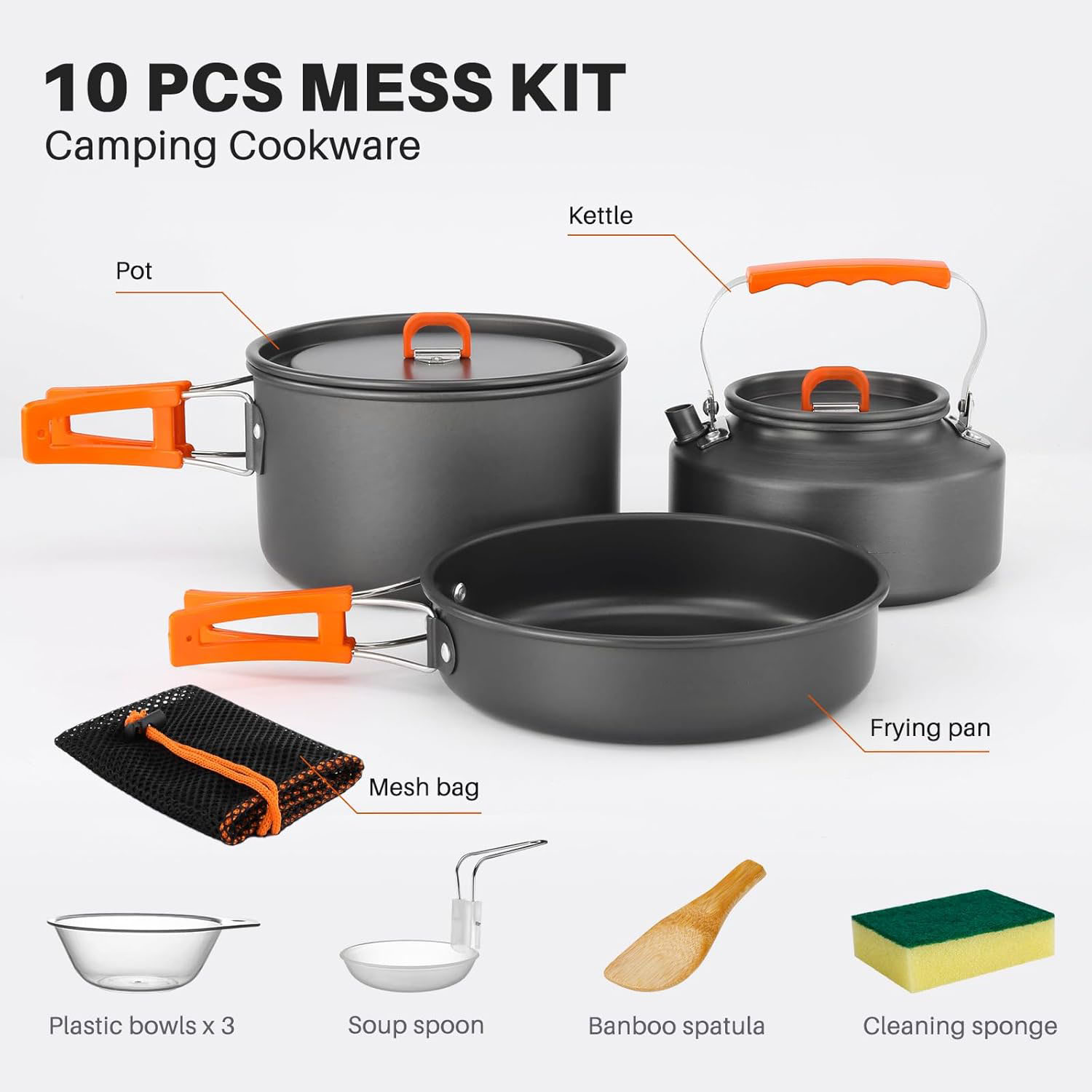 Campingkookgerei Campingpot- e - Camping Cooking Pot Set recensie en prijs