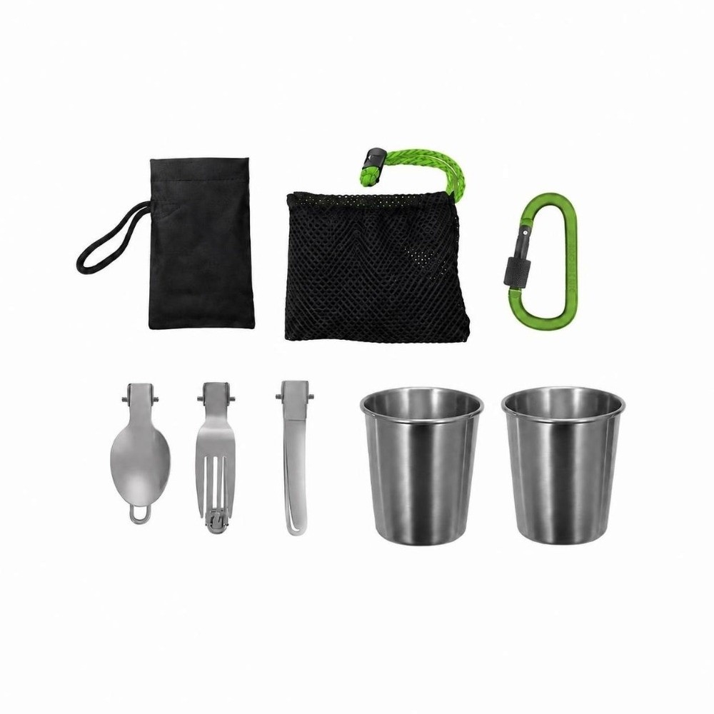 10-delige stapelbare kookset,  - Camping Cooking Mess Kit recensie en prijs