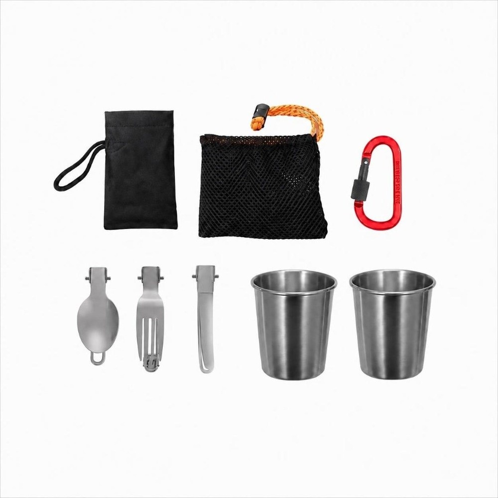 10-delige stapelbare kookset,  - Camping Cooking Mess Kit recensie en prijs