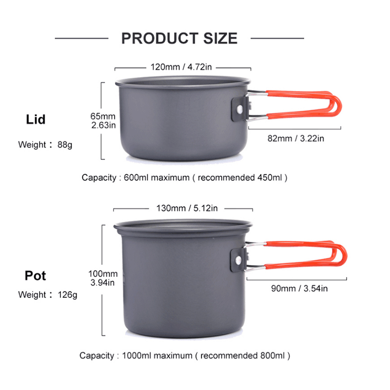 Widesea Ultralight Camping Koo - Camping Cooking Pot Set recensie en prijs