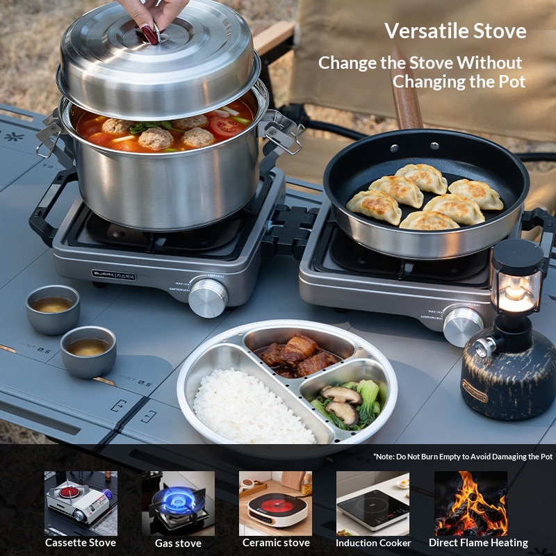 BUERK Outdoor Camping Stoompan - Camping Cooking Pot Set recensie en prijs