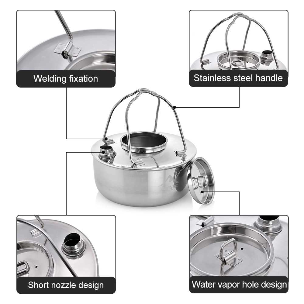 Widesea Camping Outdoor 1.7L S - Camping Cooking Kettle recensie en prijs