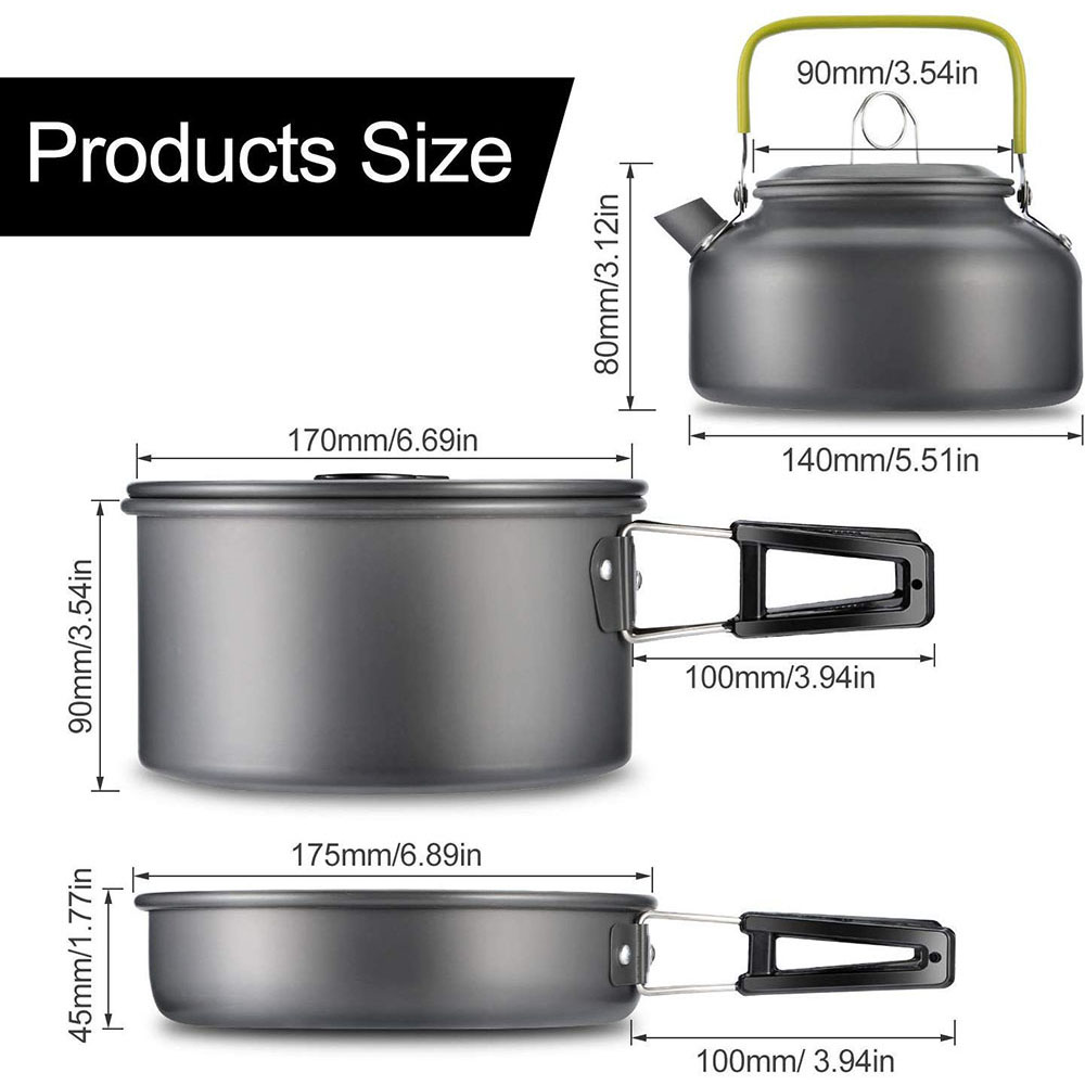 Outdoor kookgereiset voor kamp - Camping Cooking Pot Set recensie en prijs