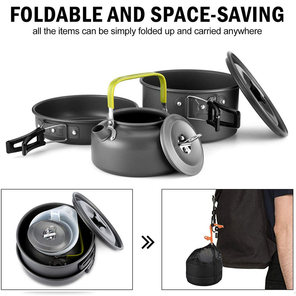 Outdoor kookgereiset voor kamp - Camping Cooking Pot Set recensie en prijs