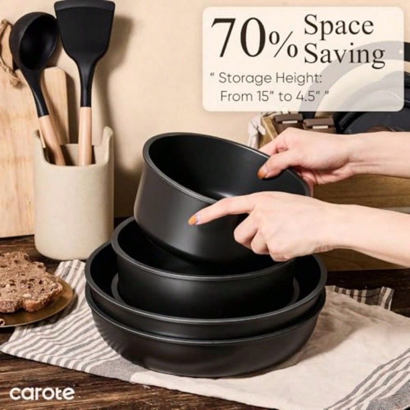 19-delige pannenset met antiaa - Camping Cooking Set Detachable Handle recensie en prijs